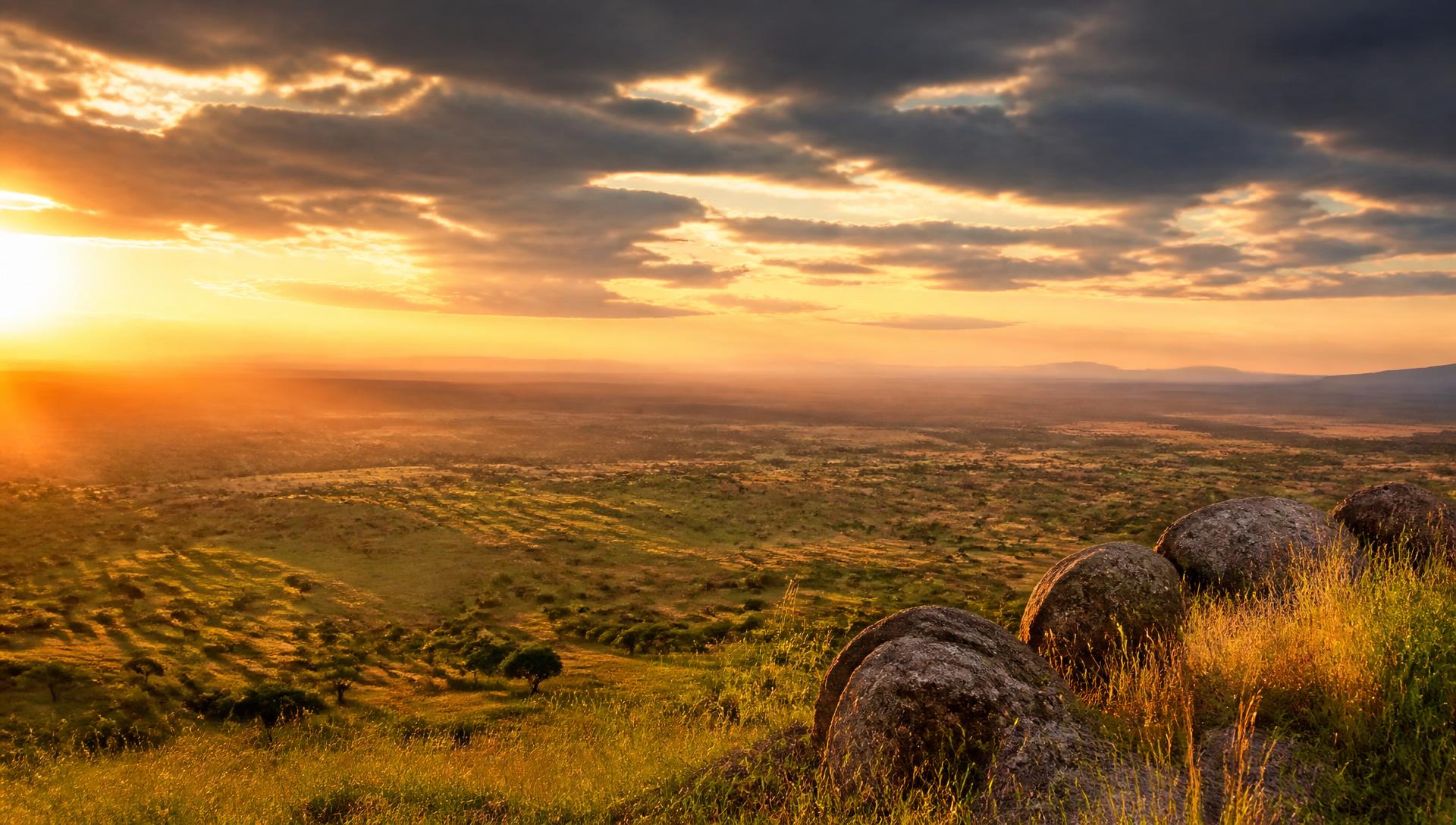 Zambian landscape at golden hour